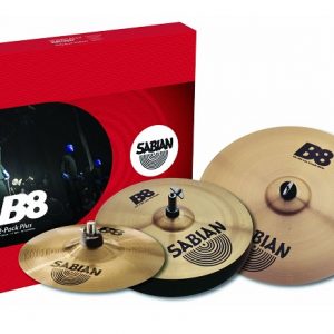 SABIAN B8 2 PACK PLUS SET CRASH / RIDE CYMBAL + HI HAT + BONUS SPLASH