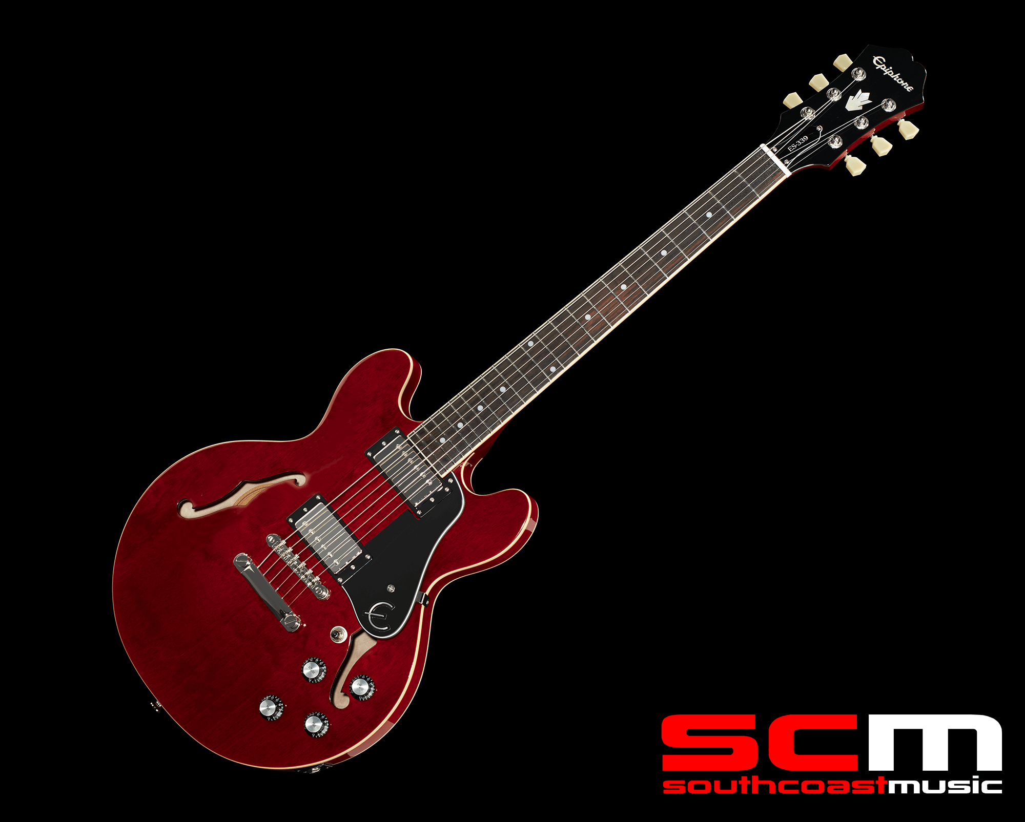 Epiphone Es339 Pro Semi Hollow Archtop Electric Guitar Cherry Finish South Coast Music Epiphone Es339 Pro Semi Hollow Archtop Electric Guitar Cherry Finish South Coast Music