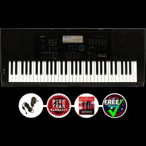 CASIO CTK6200 ARRANGER KEYBOARD PACK #1 BONUS USB + MP3 CABLE PACK, ADAPTOR