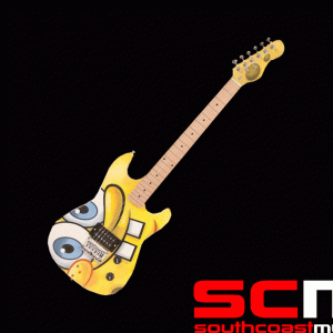 SPONGEBOB SQUAREPANTS 7/8 SIZE ELECTRIC GUITAR YELLOW