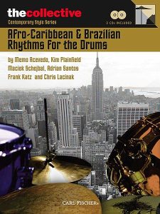 AFRO CARIBBEAN & BRAZILIAN RHYTHMS FOR THE DRUMS BOOK w BONUS PLAY ALONG CD