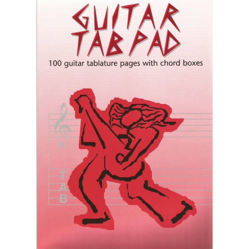 Guitar Tab Pad with Chord Boxes Tablature Sheet Music 100 Pages