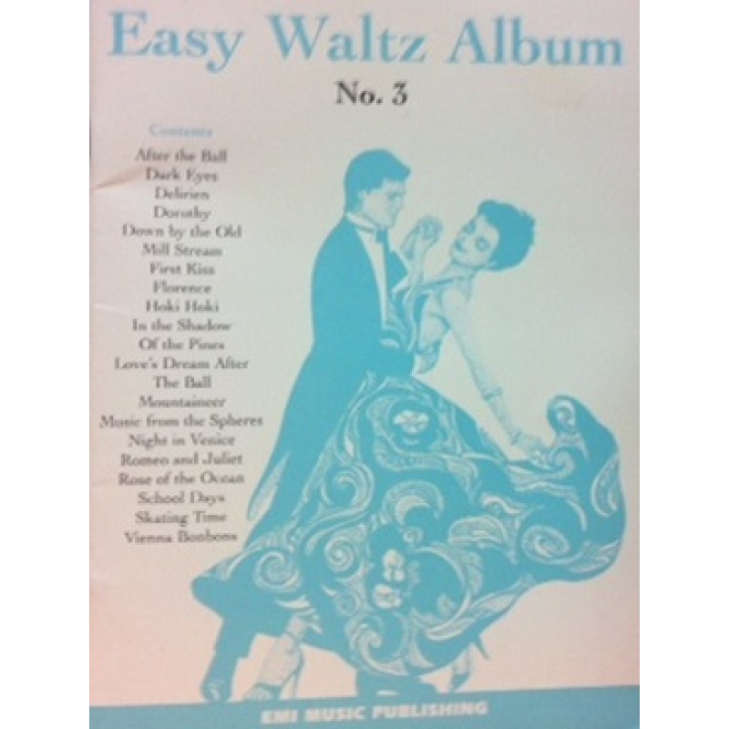Easy to Play Waltz Album No 3 Sheet Music Song Book