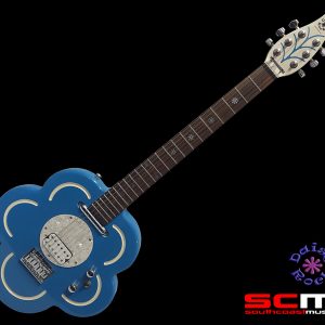 DAISY ROCK ARTIST SERIES BLUE FLOWER ELECTRIC GUITAR WITH GIG BAG, LEARN-TO-PLAY BOOK & DVD