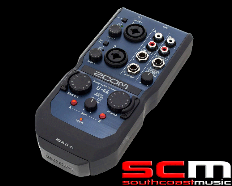 ZOOM U44 Handy Portable USB Recorder Audio Interface 4 In 4 Out U44