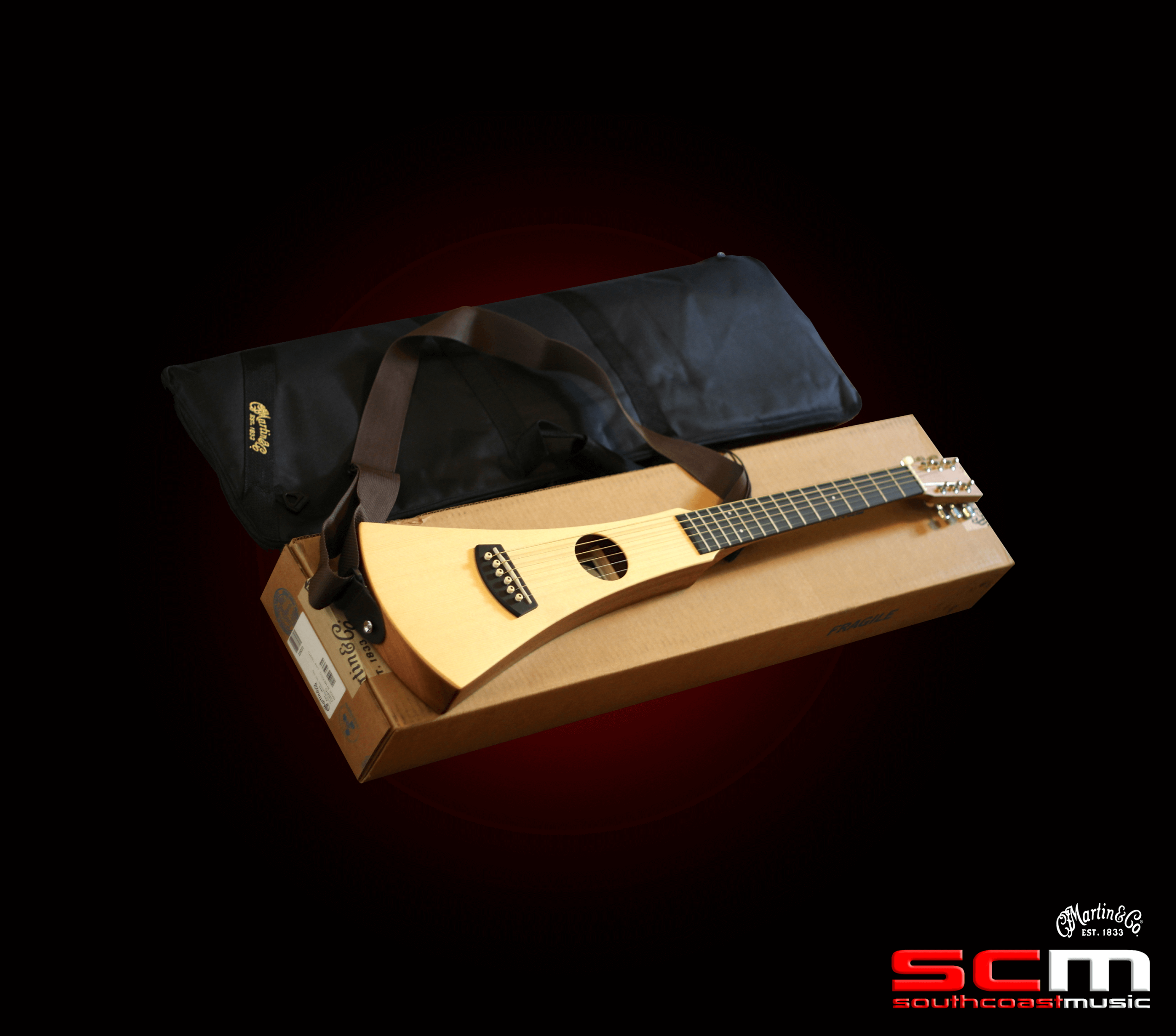 Martin Steel String Backpacker Traveller Acoustic Guitar with Bag & Strap