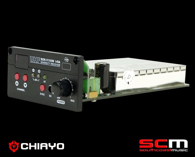 Chiayo SDR5100m-650 UHF 100 channel frequency agile wireless receiver module 650MHz