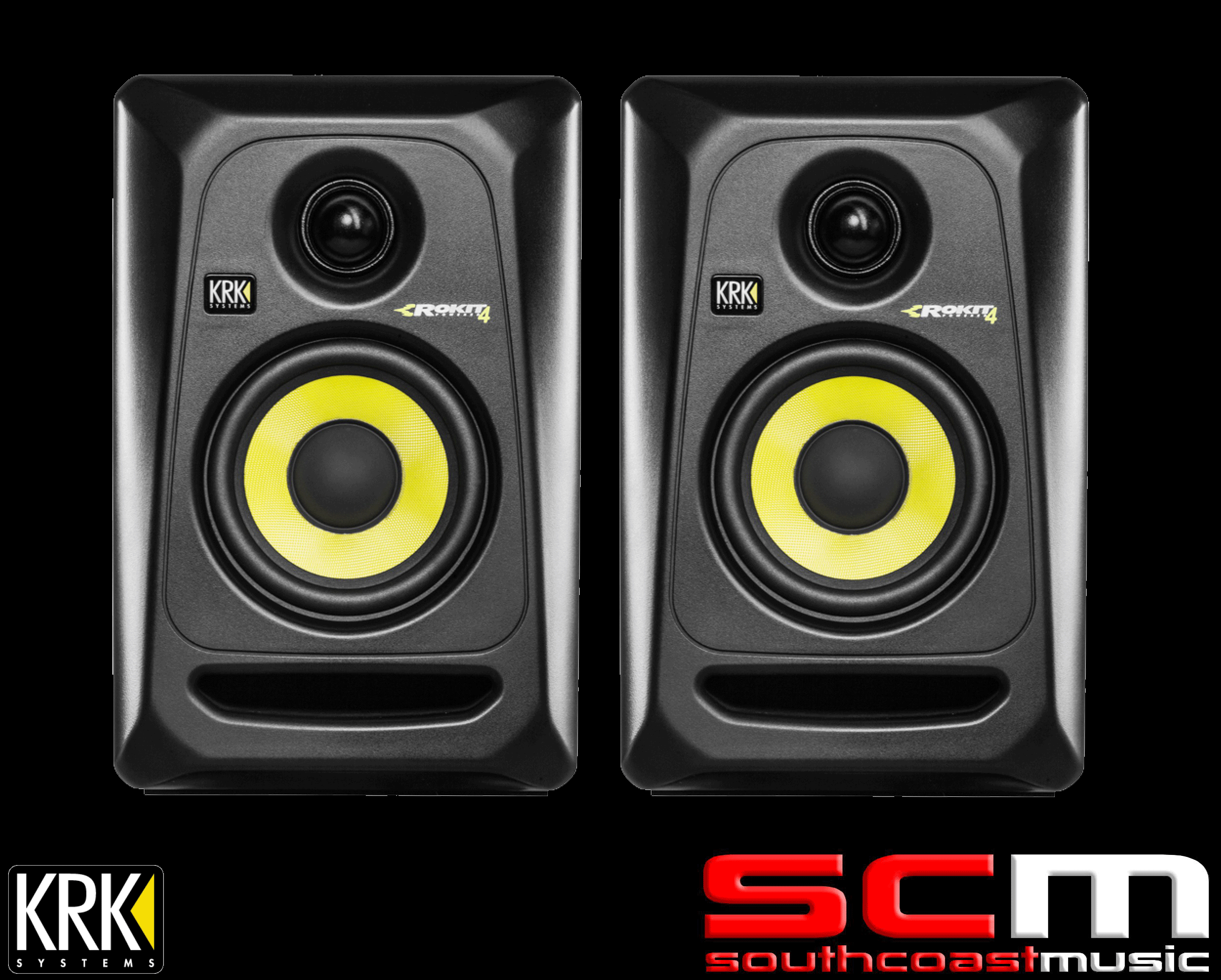 KRK ROKIT 4 Active Studio Monitors G3 2-way Speakers 60W Pair
