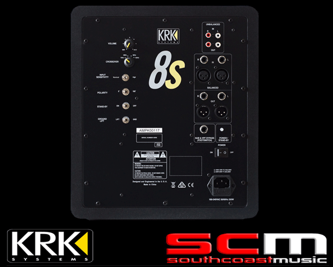 KRK ROKIT 8S Active Studio Monitor Powered Subwoofer 8" 109W - NEW South Coast Music