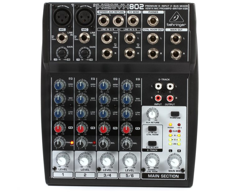 Behringer 802 8 Channel Mixer Xenyx COMPACT PA AUDIO MIXING South Coast Music