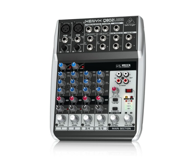 Behringer Xenyx Q802USB 8Input Mic Line Mixer USB Compact Professional