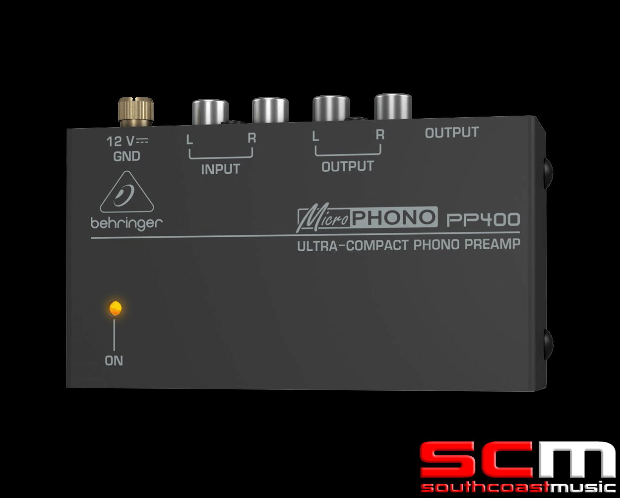 Behringer Microphono PP400 Phono Preamp Turntable Signal Feed RCA TRS