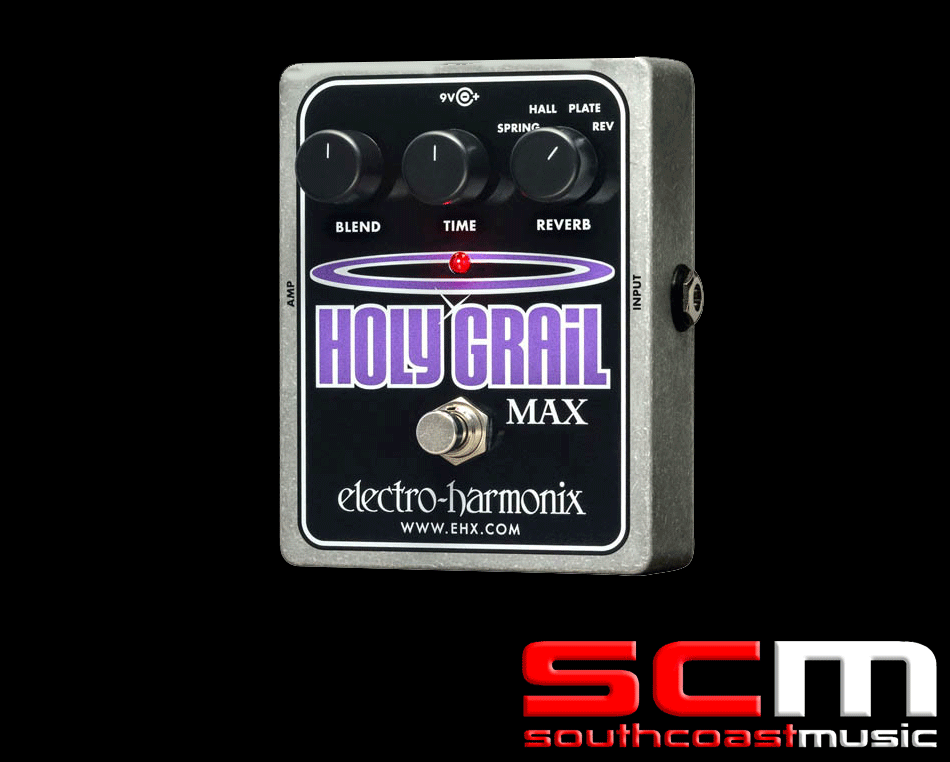 ELECTRO HARMONIX Holy Grail Max Effect Pedal Spring, Hall, Plate ...
