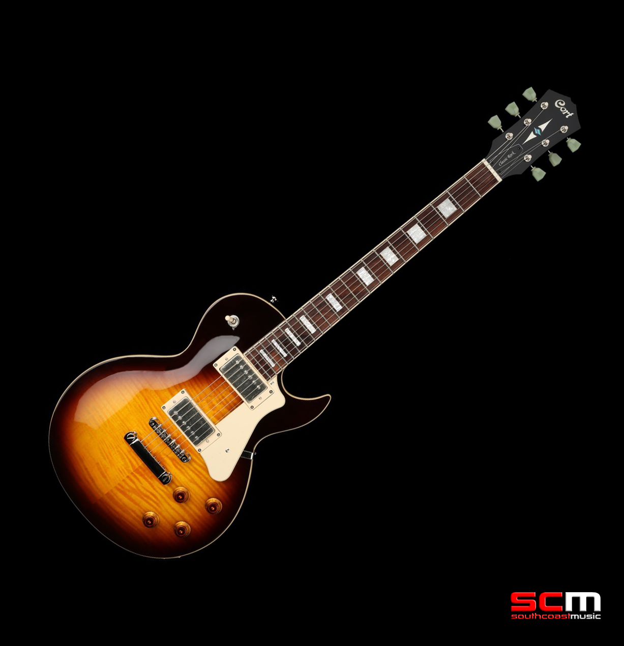Cort CR250VB Classic Rock Single Cut Electric Guitar Vintage Burst Les ...