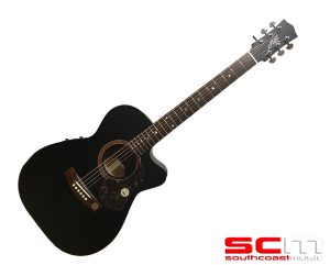 MATON SRS808C SMALL BODY CUSTOM SATIN BLACK ACOUSTIC ELECTRIC GUITAR LIMITED