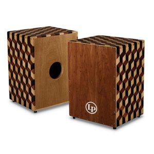 LP Percussion LP8800B Peru Wood Brick Premium Cajon Solid Walnut Mahogany Almond