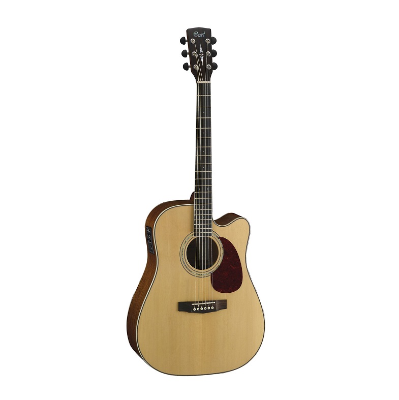 Cort MR-710F Solid Spruce Top Dreadnought Acoustic Electric Guitar with Cutaway and Fishman Pickup