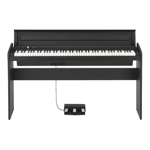 Korg LP-180 88 Weighted Key Digital Piano Slim - Black with Stand & 3 Pedal Board LP180