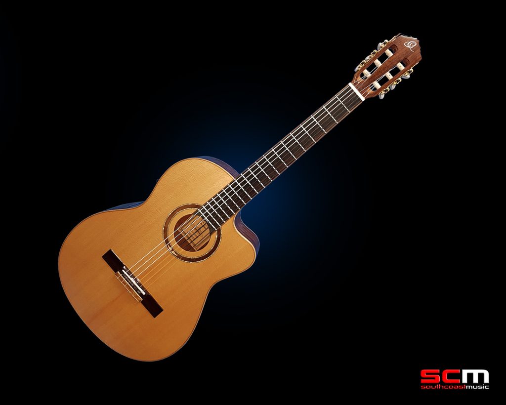 Ortega RCE138SN Classical Guitar with Pickup and Cutaway Slim Neck