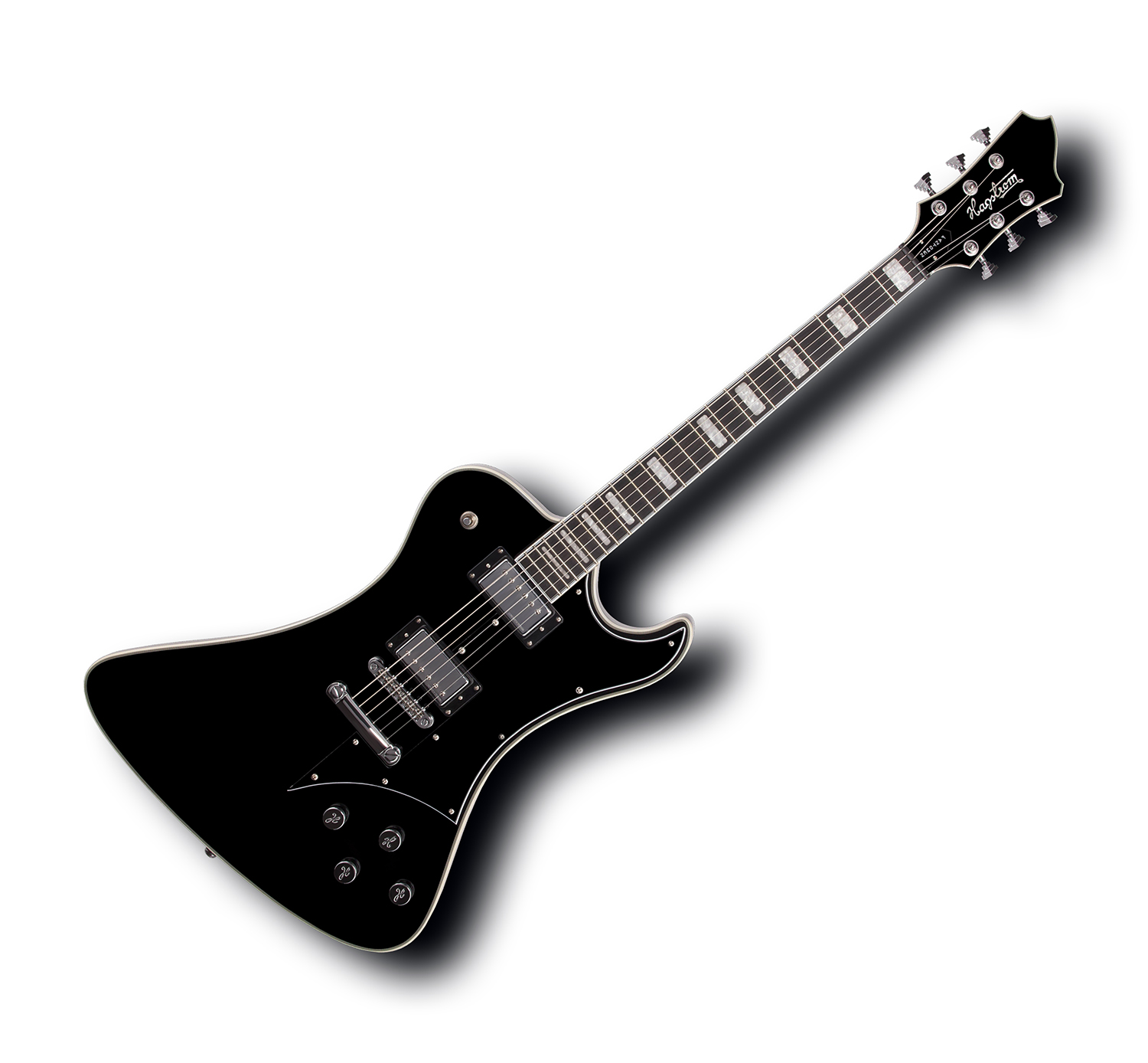 Hagstrom Fantomen Electric Guitar Gloss Black Finish Hard Case Included