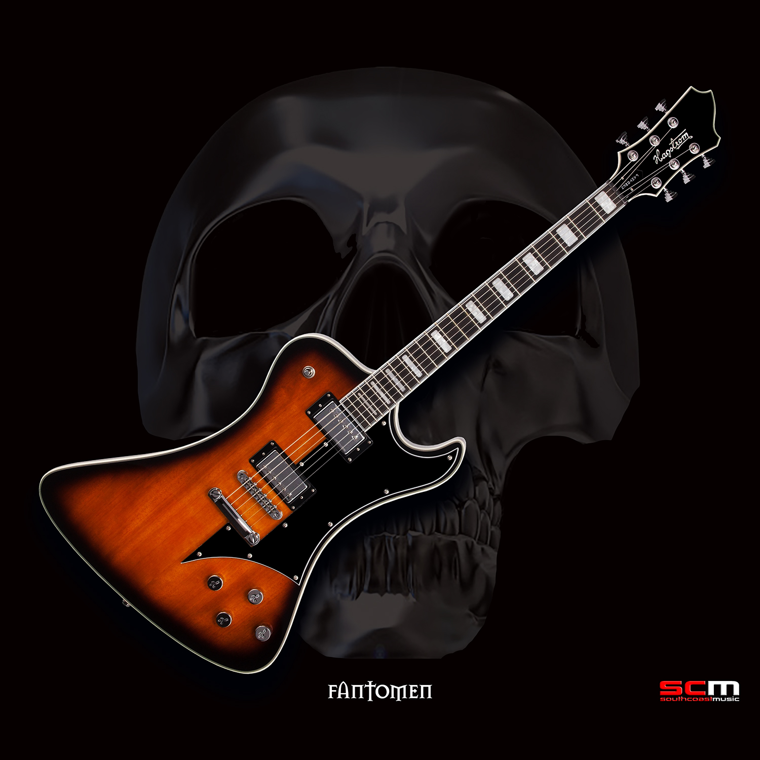 Hagstrom Fantomen Electric Guitar Gloss Sunburst Finish w Hard Case Pro SCM Setup South Coast Music