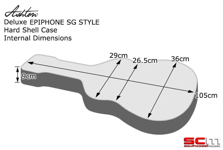 Electric Guitar Hard Case suits Epiphone and similar SG style Guitars South Coast Music