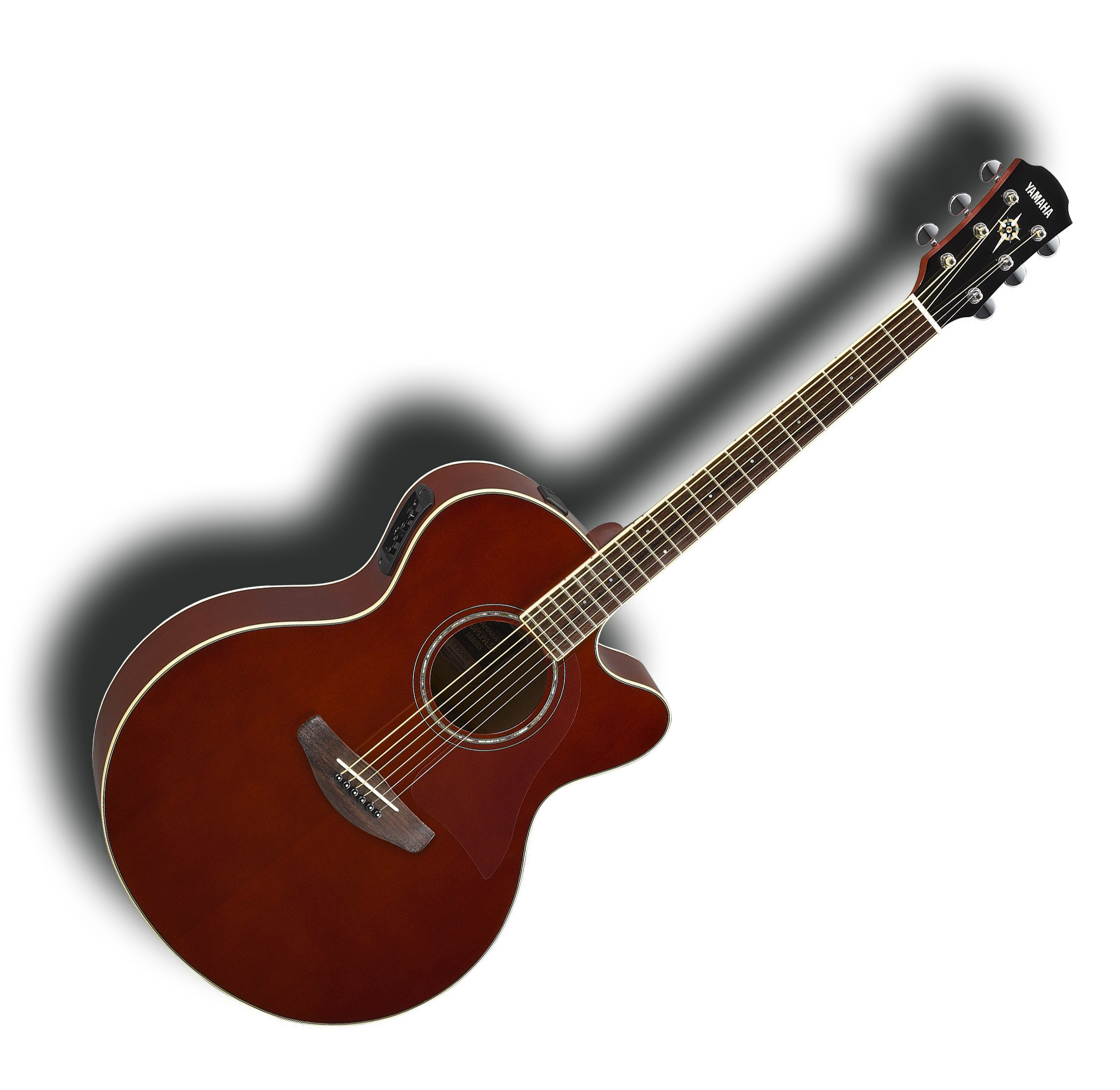 Yamaha CPX600 RB Acoustic Electric Guitar Sitka Spruce Top Root Beer Finish PRO SCM Setup South Coast Music