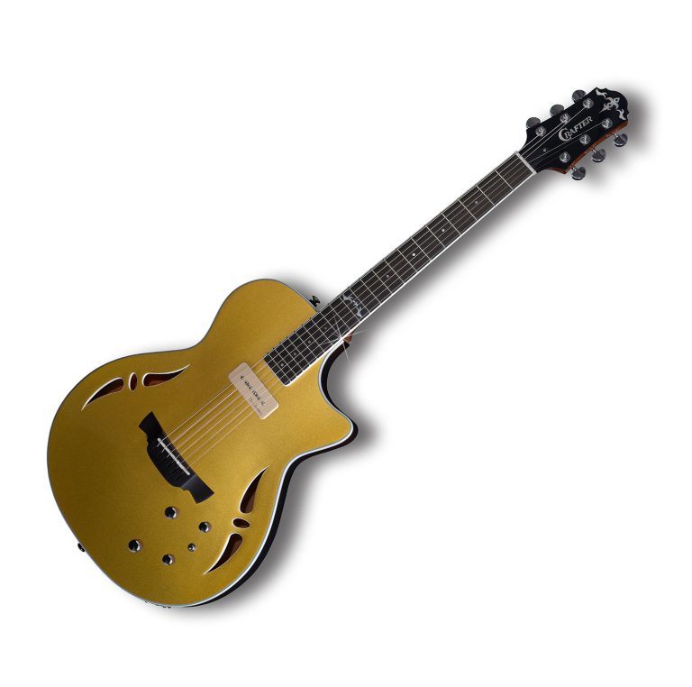Crafter Hybrid Archtop Acoustic Electric Guitar SATM.GD Gold Top PRO