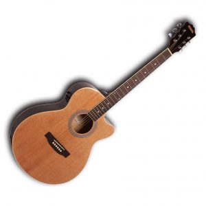 Redding RGC51 CE Grand Concert size Acoustic Electric Guitar Built in Tuner Natural Finish PRO SCM Setup