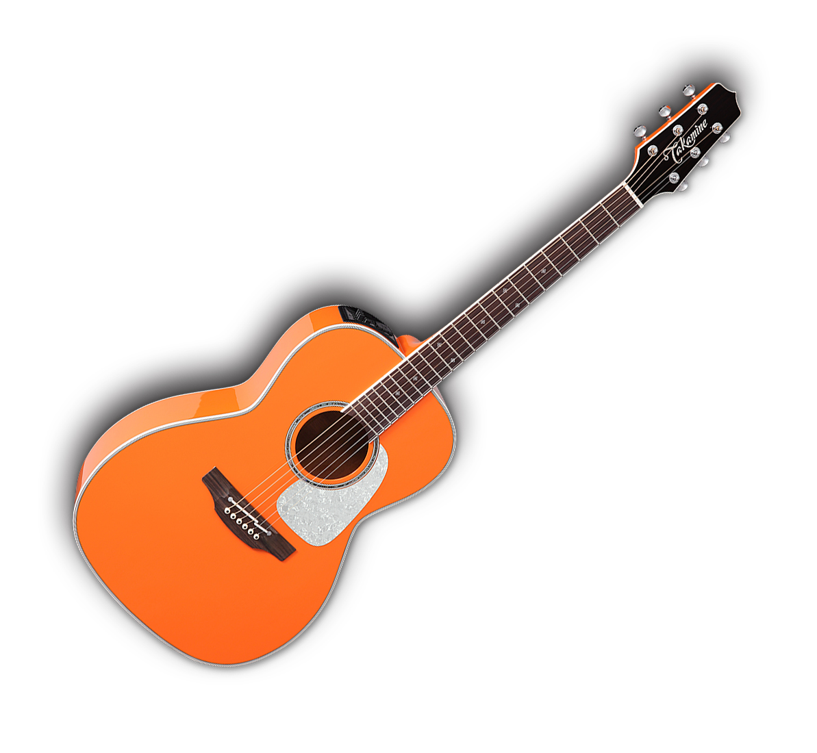Takamine New Yorker Acoustic Electric Guitar Orange Gloss Finish