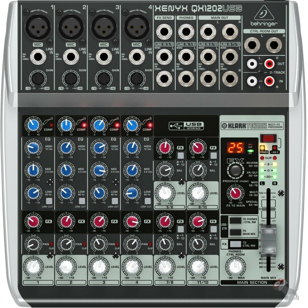 Behringer Xenyx QX1202USB Mixer with USB and Effects South Coast Music