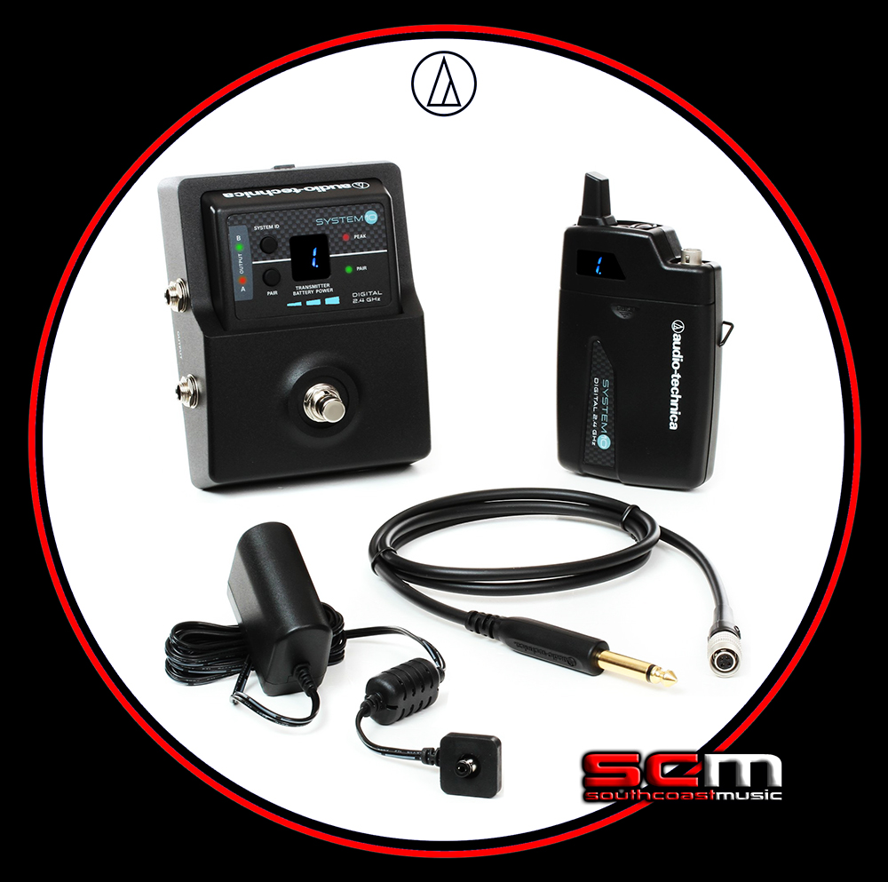 Audio-Technica ATW-1501 System 10 Stompbox 2.4GHz Digital Guitar