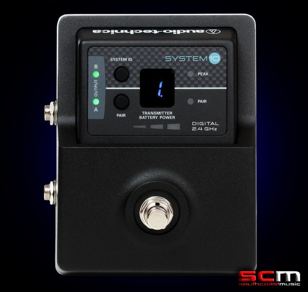 AudioTechnica Wireless Guitar System ATATW1501 System 10 Stompbox 2.4GHz Premium Performance