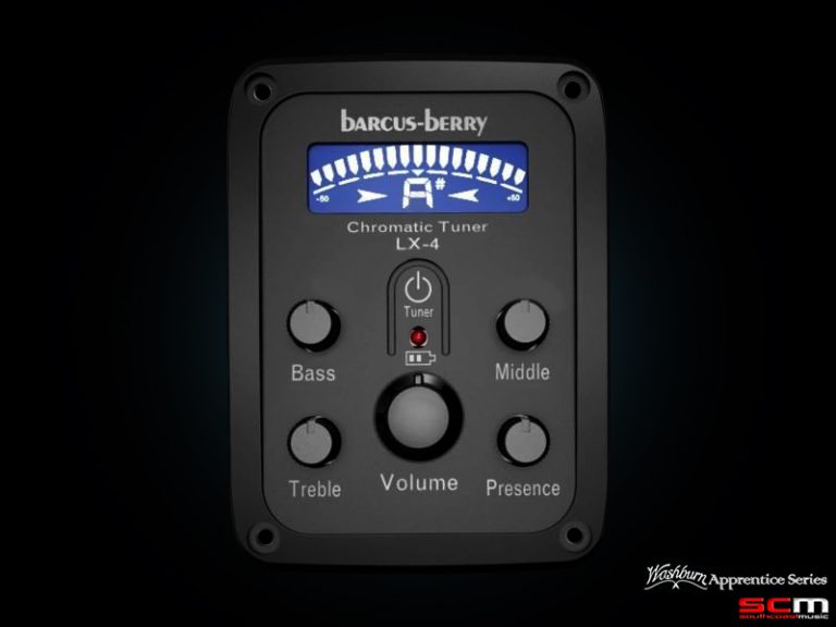 Washburn AD5CEN Acoustic Electric Guitar Pack with Builtin Tuner, Gig Bag, Guitar Strap & Picks