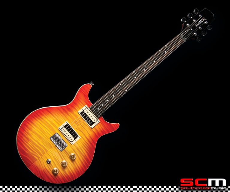 Hamer Sunburst Electric Guitar Cherry Sunburst Flame Maple Top PROSCM