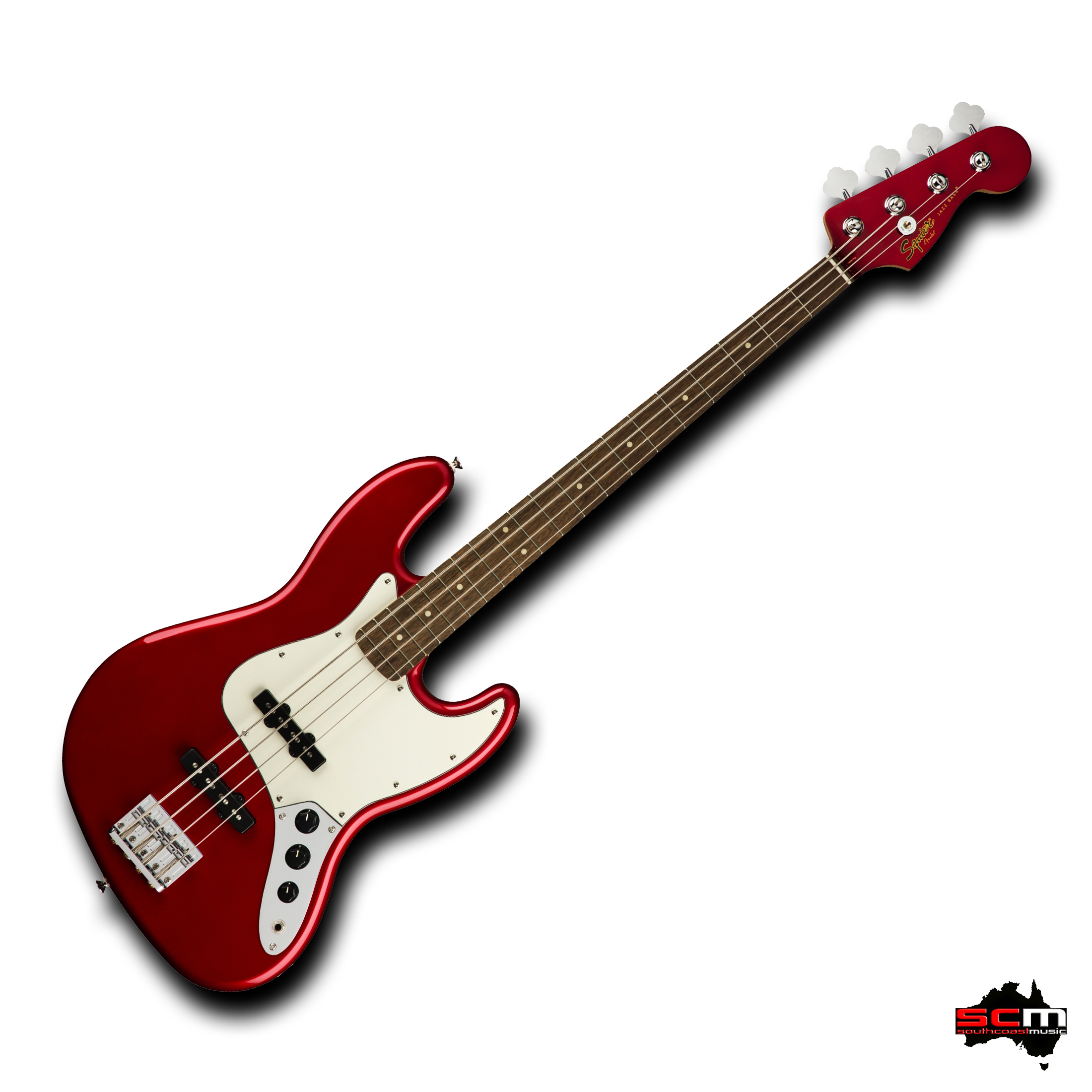 Fender Squier Contemporary Jazz Bass Guitar Dark Metallic Red