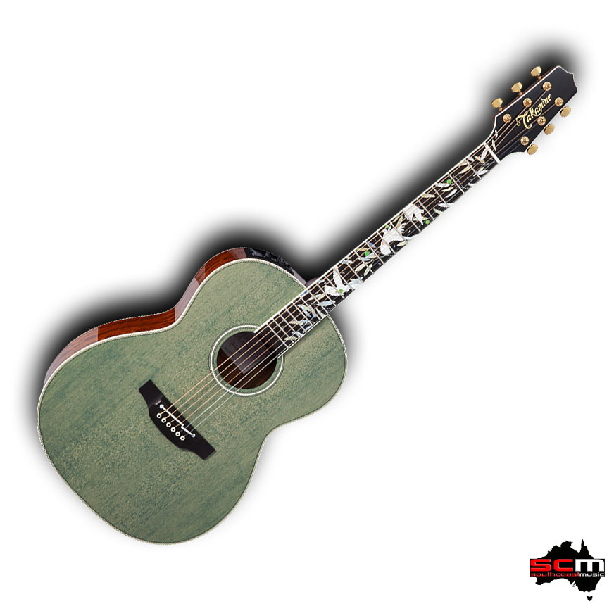 Takamine LTD2020 Limited Edition Peace acoustic electric guitar Green Tea Gloss Finish South