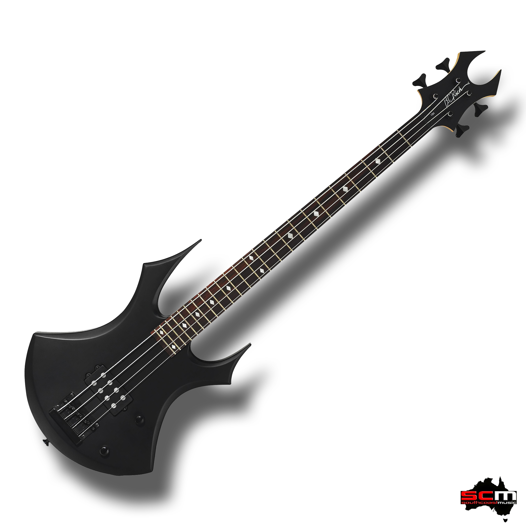BC RICH Virgin Four Electric Bass Guitar Shadow Satin Black Finish Pro