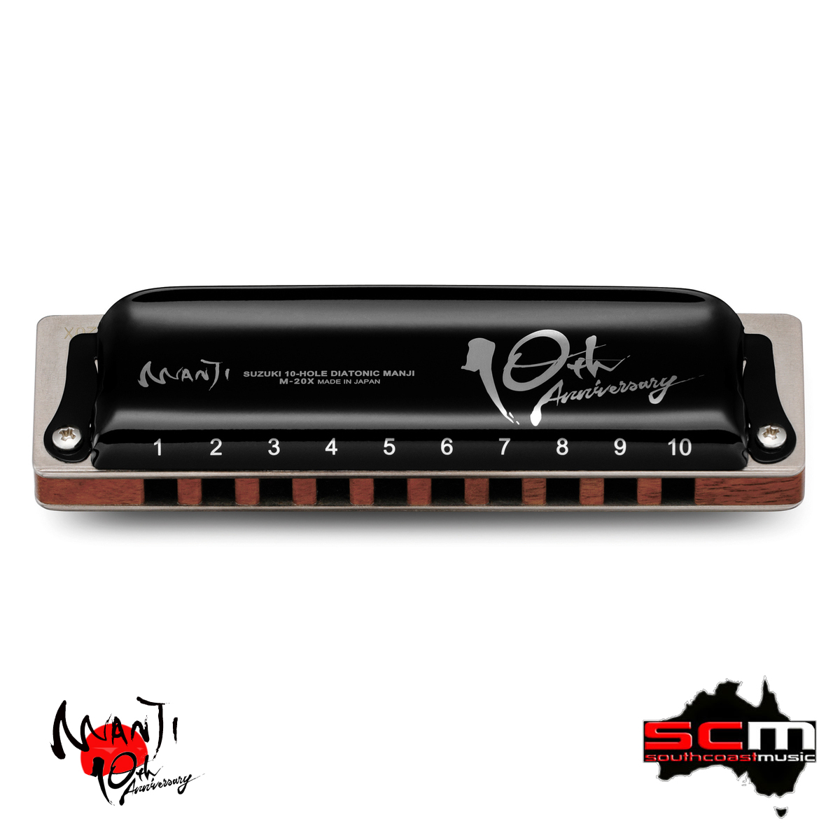 Suzuki Manji M20X Diatonic Harmonica 10th Anniversary Model