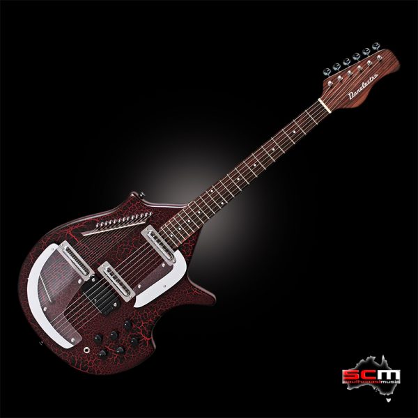Danelectro Coral Electric Sitar Reissue Guitar Red Crackle finish Pro