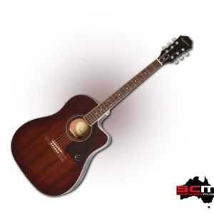 Epiphone AJ-220SCE Acoustic Electric Guitar - Mahogany Burst Limited Edition w/ Pro-SCM Setup