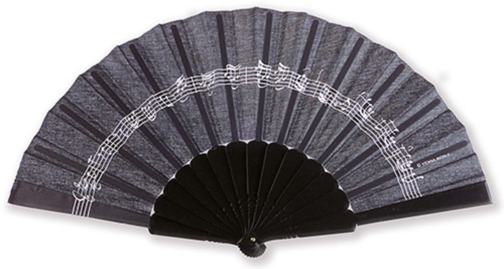 Music Notes Fans Fan - Line of Notes - Black – South Coast Music