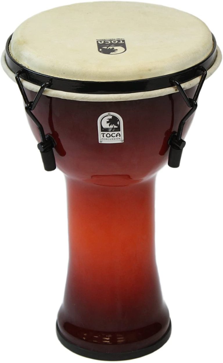 Toca Freestyle Djembe 12inch African Sunset Mechancally Tuned Synthetic