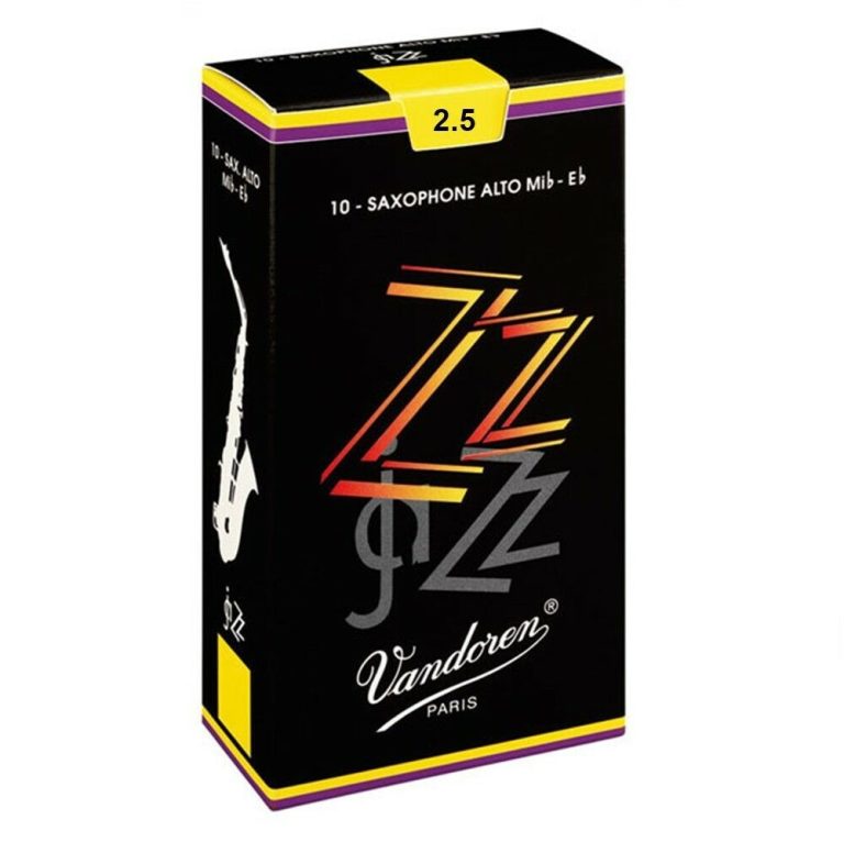 Vandoren SR4125 Alto Saxophone ZZ Reeds Strength 2.5 Box of 10 JAZZ