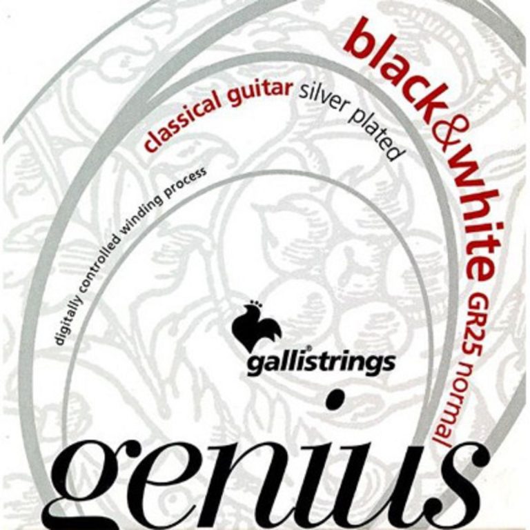 Galli Classical Guitar Strings Silver Plated Basses Black Trebles