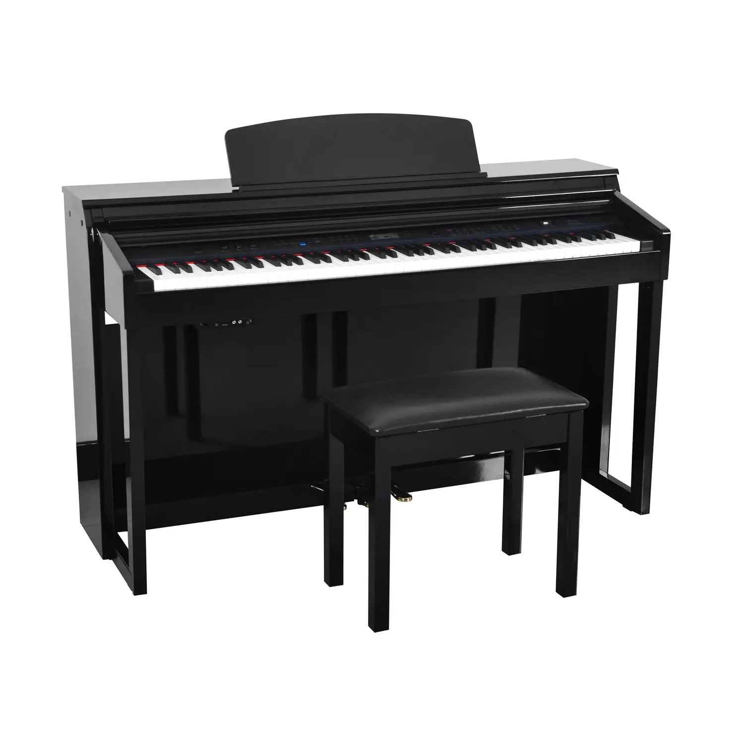 Artesia DP 150e Spinet Digital Piano Polished Ebony Cabinet with