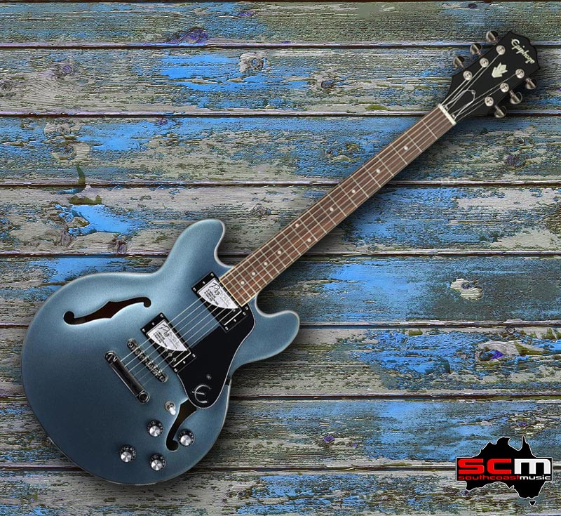 Epiphone ES339 Semi Hollow Archtop Electric Guitar Pelham Blue Finish Pro SCM Setup South Coast Music