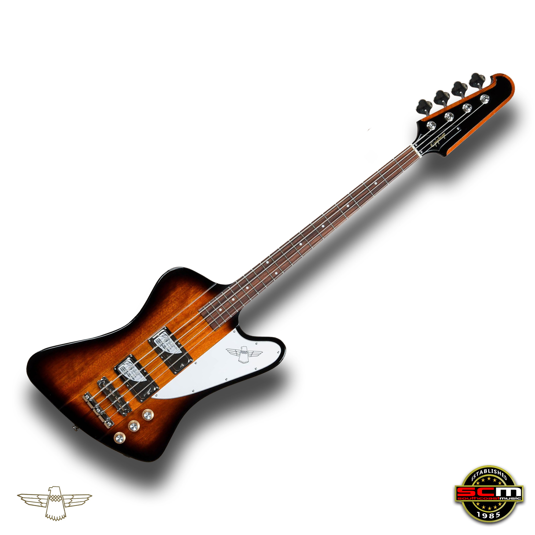 Epiphone Thunderbird Vintage PRO Bass Tobacco Sunburst finish Pro-SCM setup included!