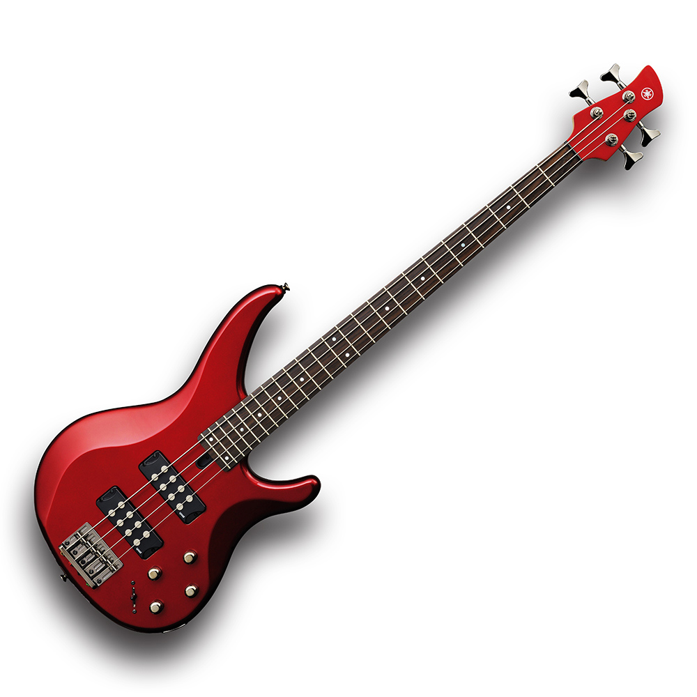Yamaha TRBX304 4 String Electric Bass Guitar Metallic Red Finish Active